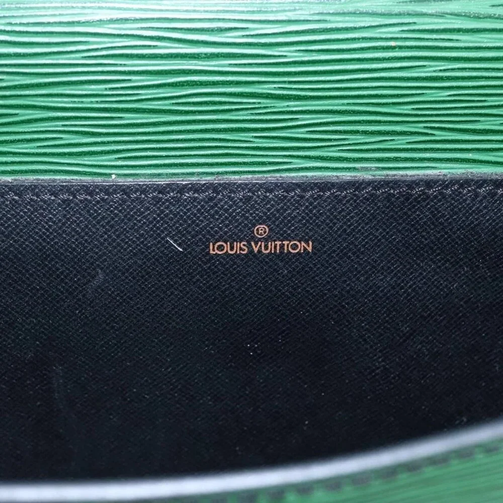 LOUIS VUITTON Epi Porte Documents Bandouliere Briefcase Green M54464 Auth BA6530